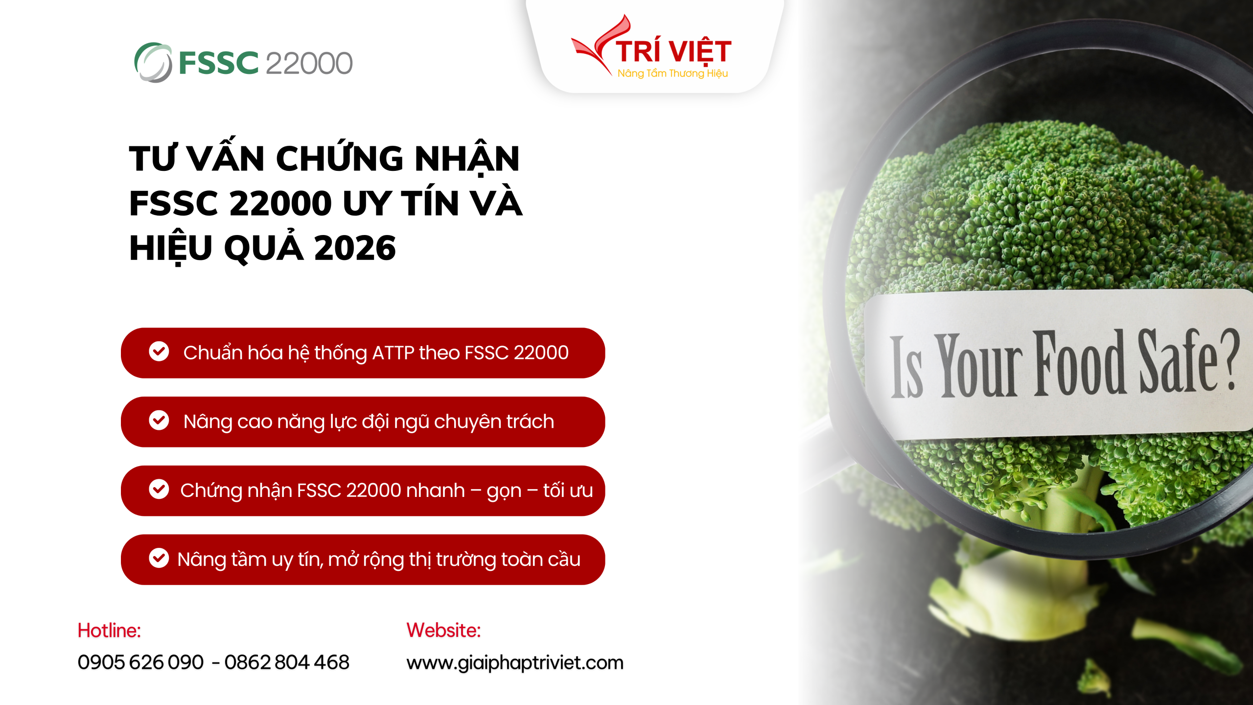 Tư vấn chứng nhận FSSC 22000 – Hệ thống quản lý an toàn thực phẩm