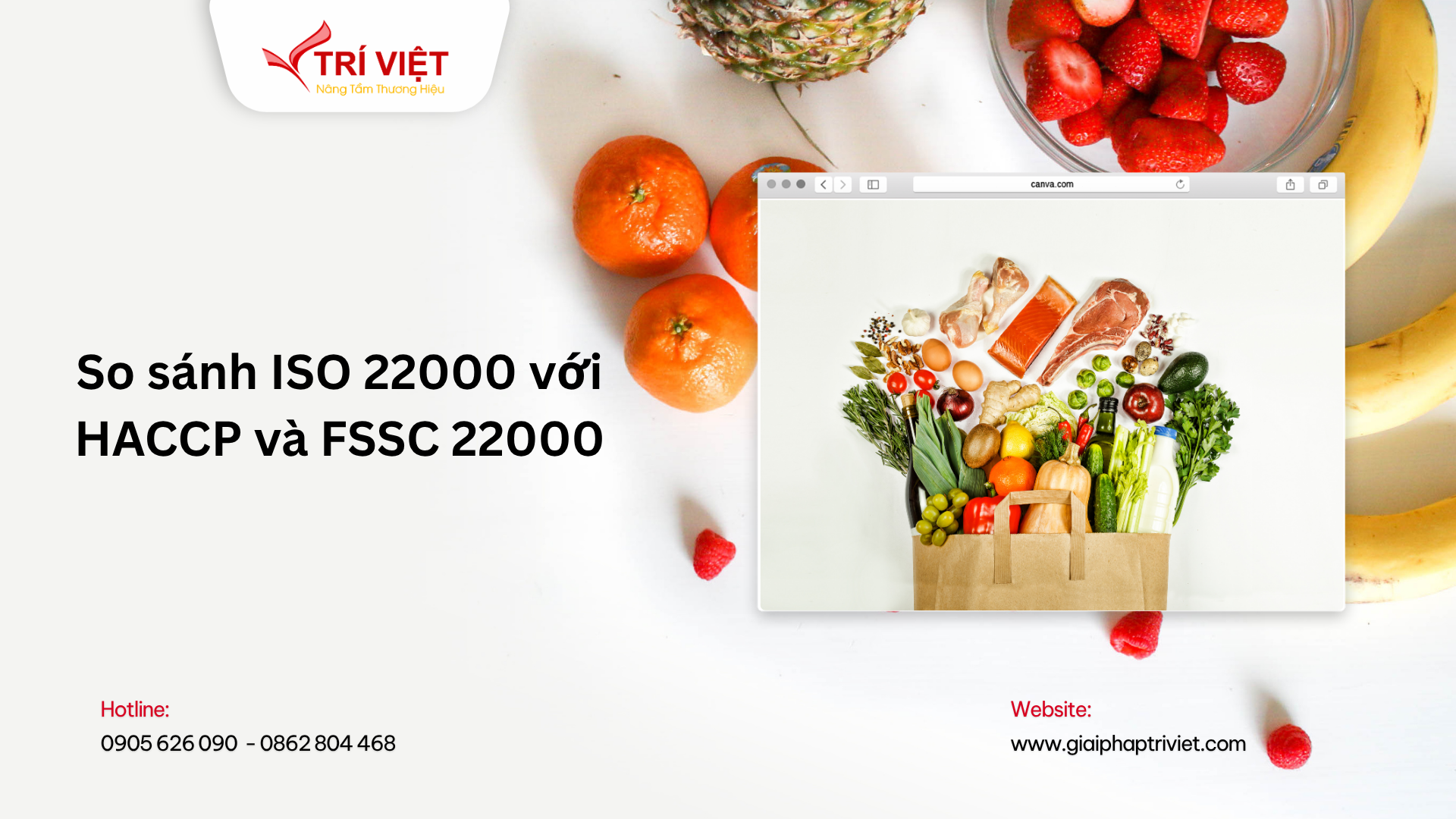 Tư vấn chứng nhận ISO 22000 – Hệ thống Quản lý an toàn thực phẩm